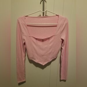 Pink cropped Women's Top